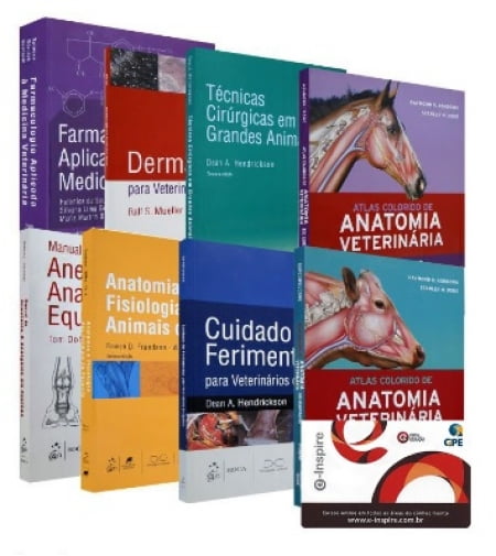 LIVRO KIT VETERINáRIA GRANDE E PEQUENO PORTE E PATOLOGIA 21 VOLUMES